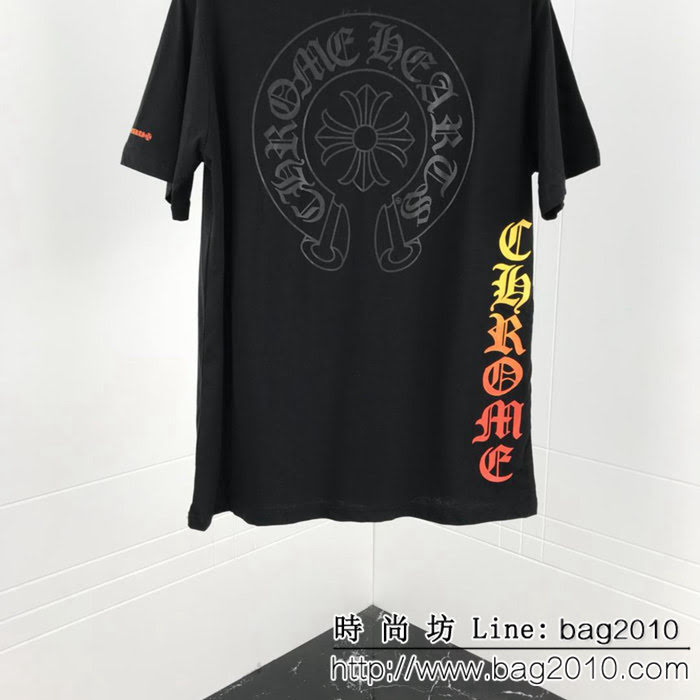 Chrome Hearts克羅心 19ss 彩虹馬蹄限定T恤 定制原版純棉面料 高版本情侶款 ydi2233